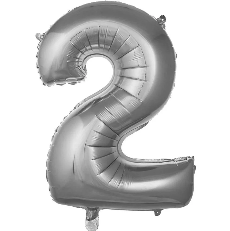 Folyo Balon Gümüş 2 40 İnç 100 Cm